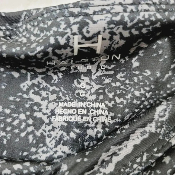 Halston Women's Snake-Skin Print Yoga Leggings High Waist Black Size L - Picture 5 of 7